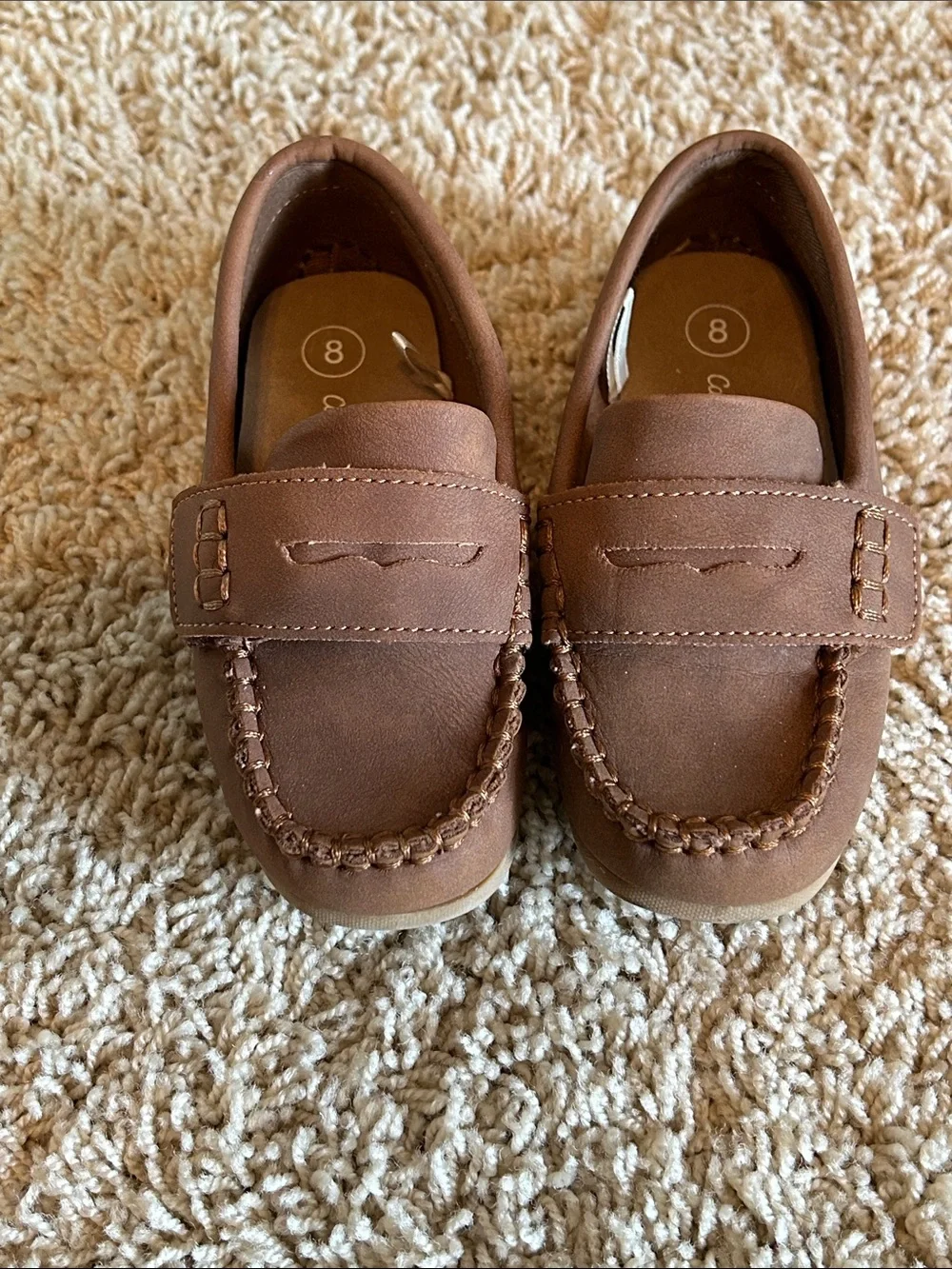 Cat & Jack Abbott Brown Loafers Sz 8